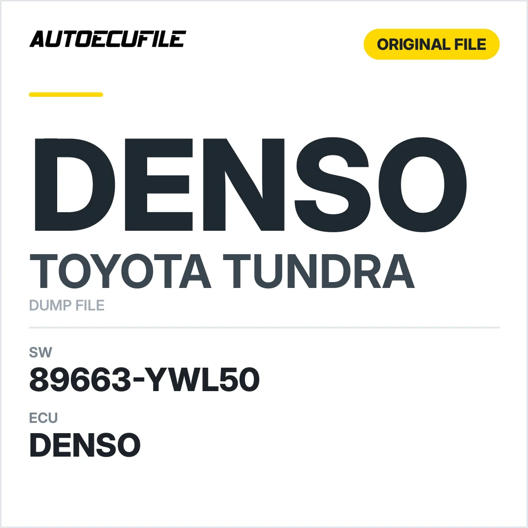 TOYOTA TUNDRA DENSO 89663-YWL50 DUMP