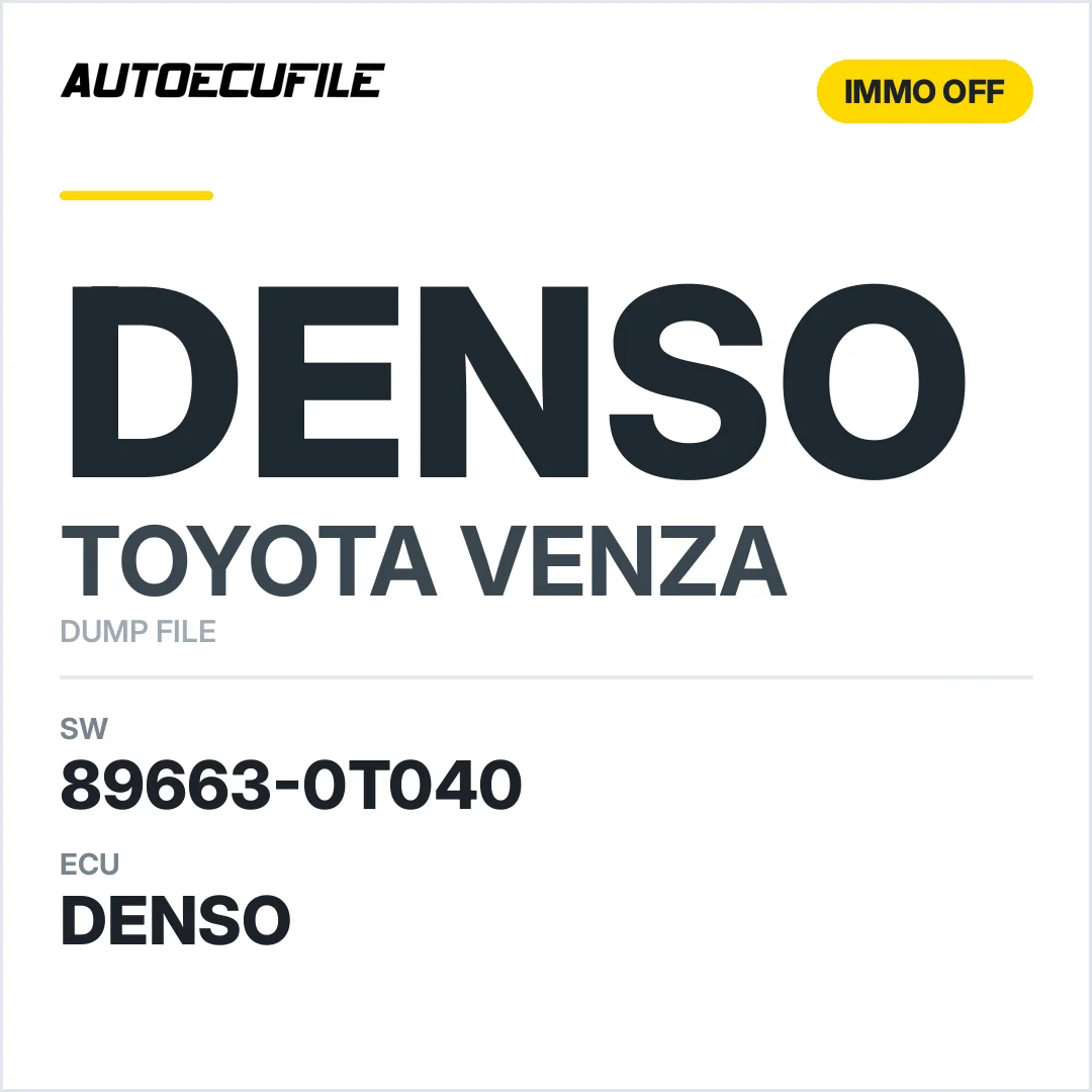 TOYOTA VENZA DENSO 89663-0T040 IMMO OFF DUMP