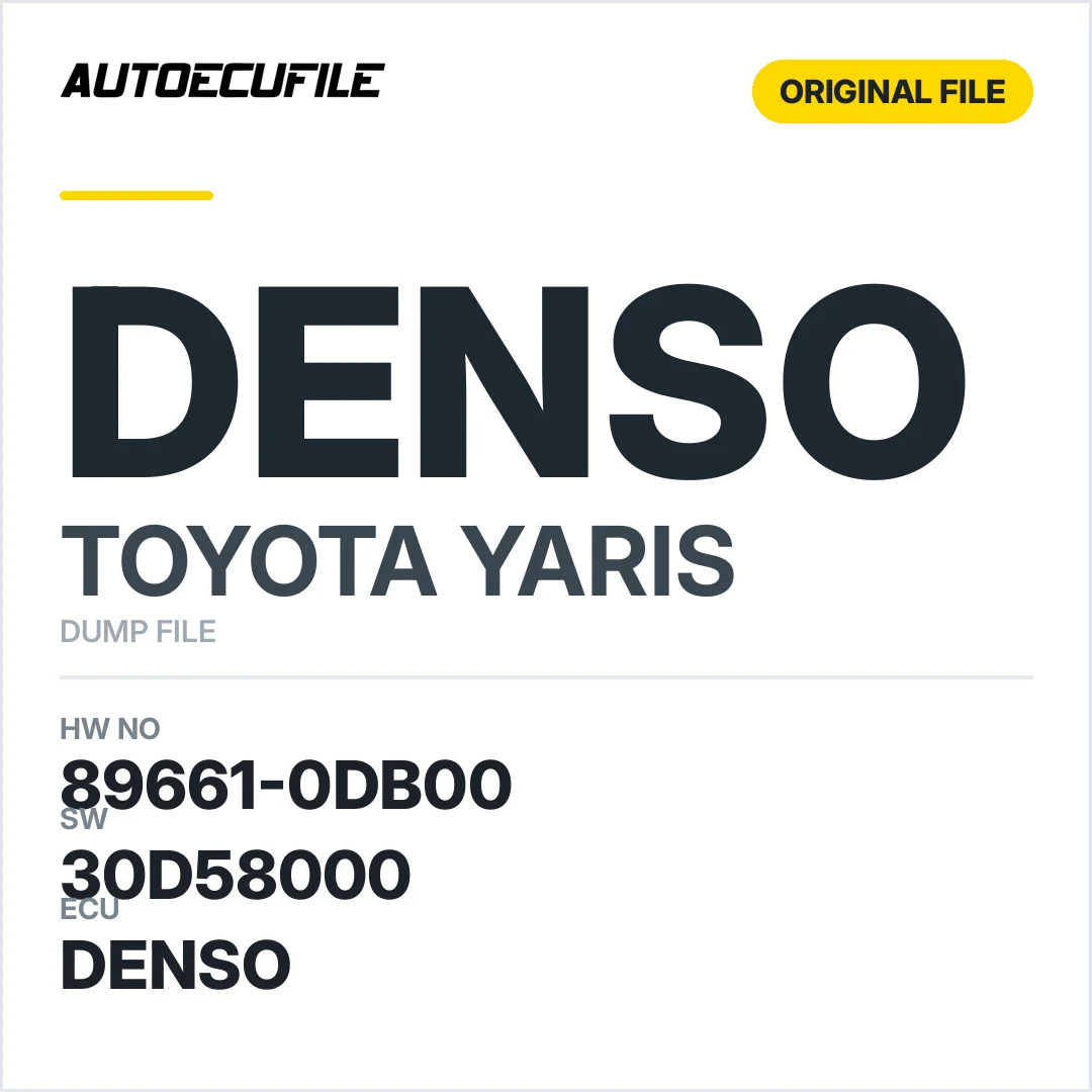 TOYOTA YARIS DENSO 89661-0DB00 30D58000 DUMP