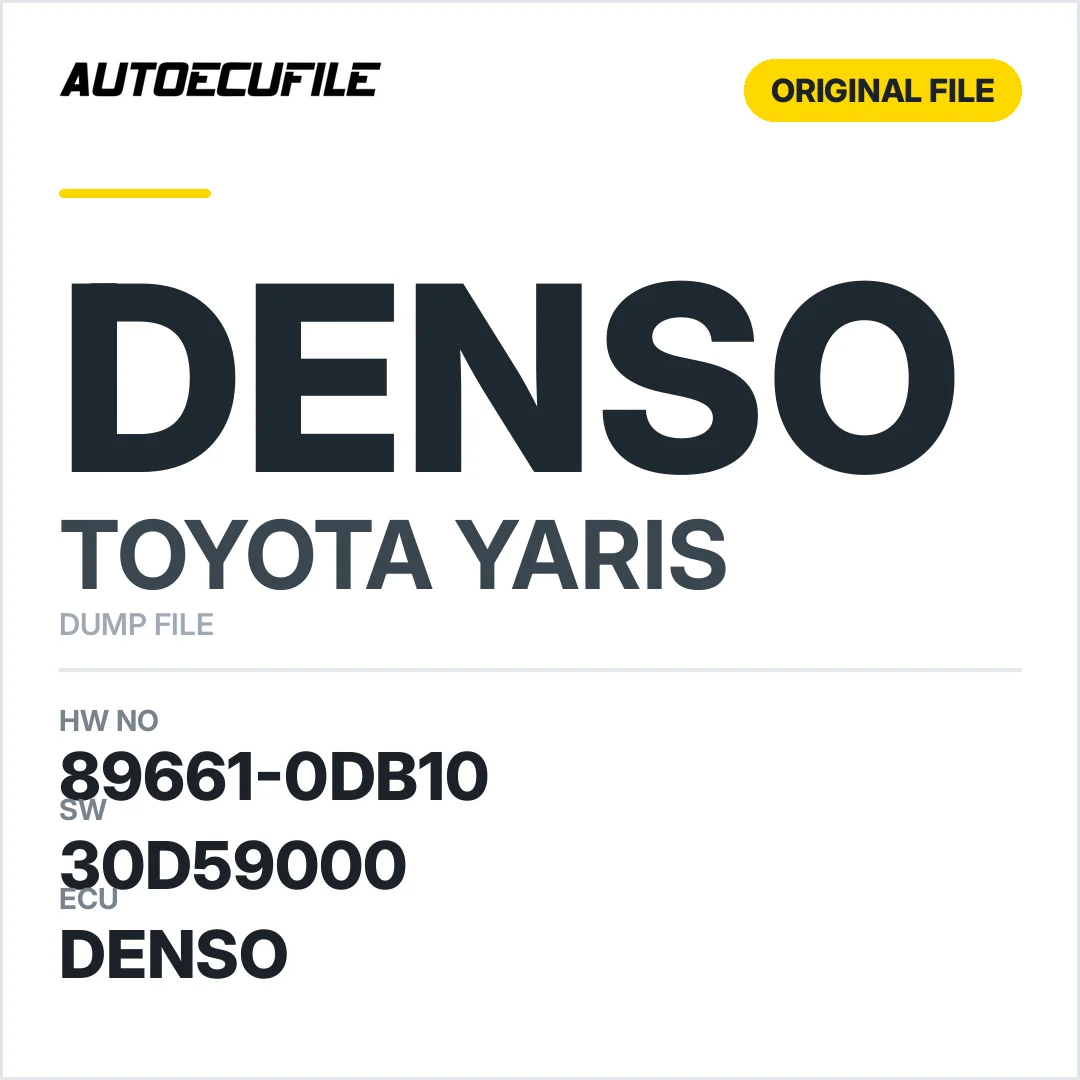 TOYOTA YARIS DENSO 89661-0DB10 30D59000 DUMP