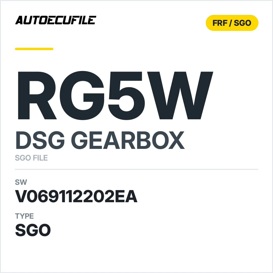 V069112202EA  GETRIEBE DSG RG5W SW SGO FILE