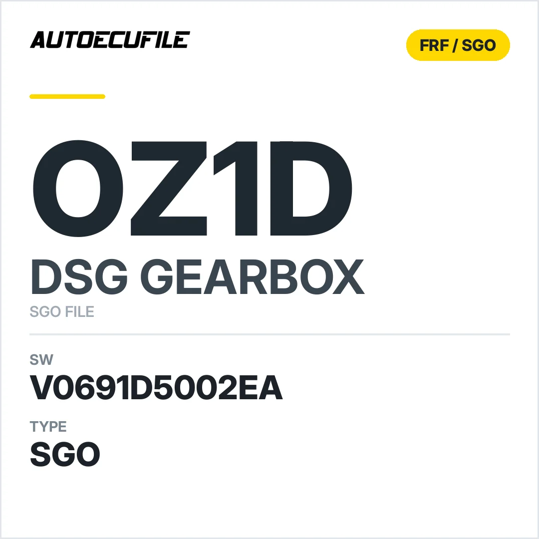 v0691d5002ea  getriebe DSG OZ1d sw SGO FILE