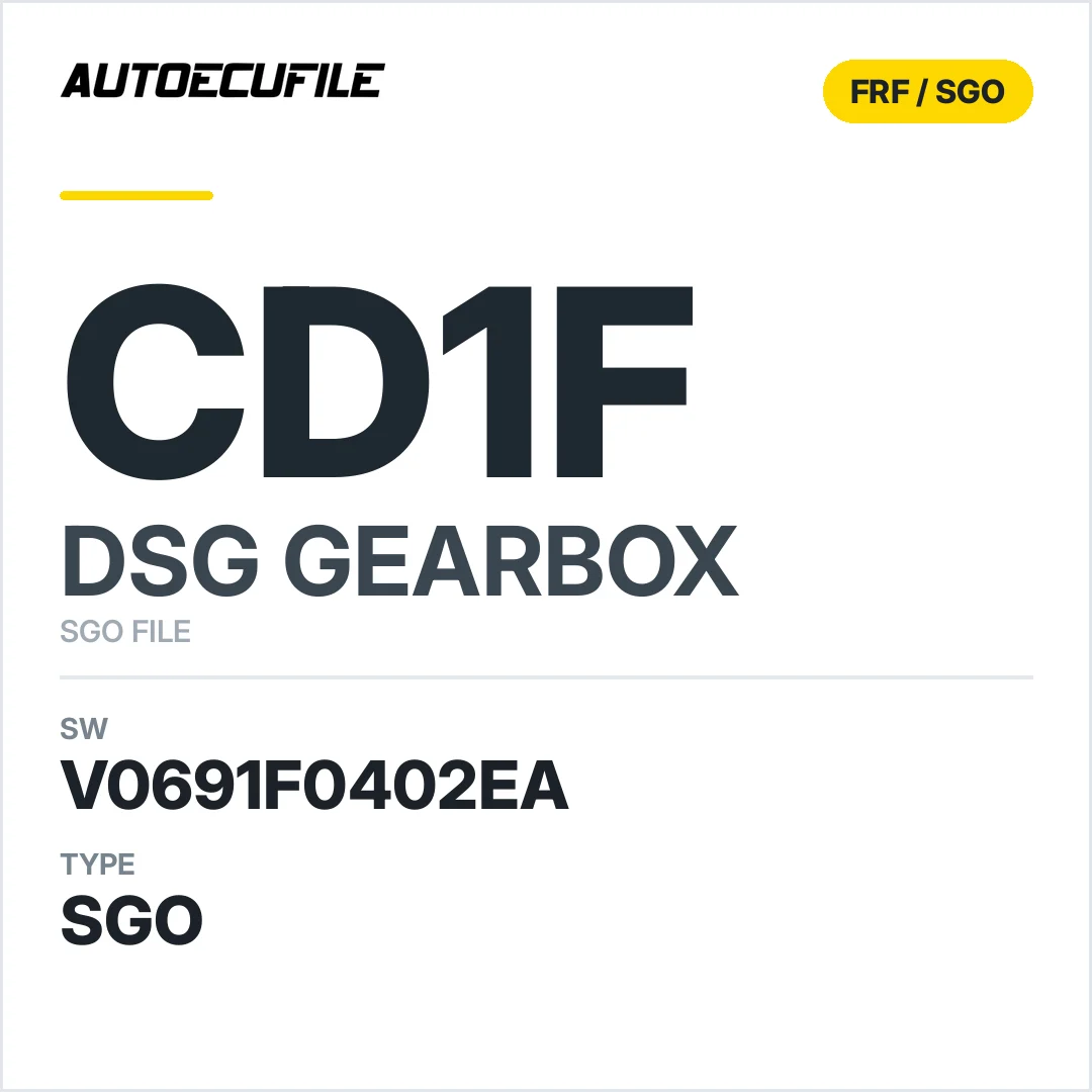 v0691f0402ea  getriebe DSG cD1f sw SGO FILE