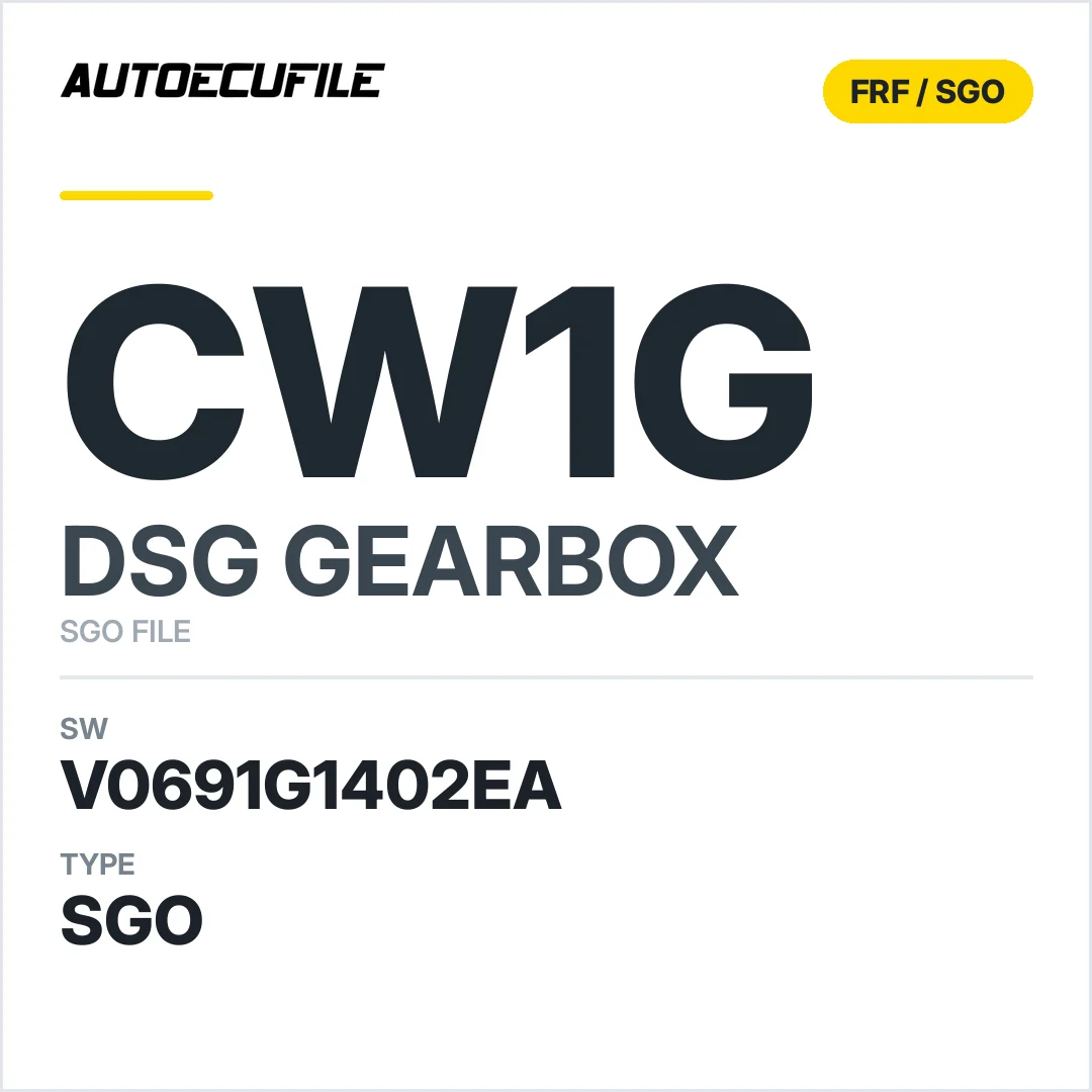 v0691g1402ea  getriebe DSG cW1g sw SGO FILE