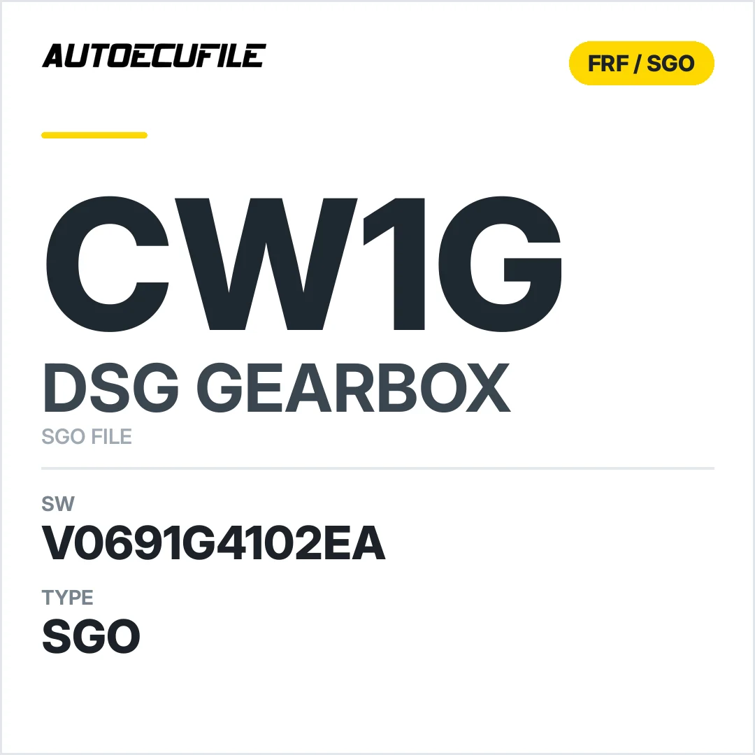 v0691g4102ea  getriebe DSG cW1g sw SGO FILE