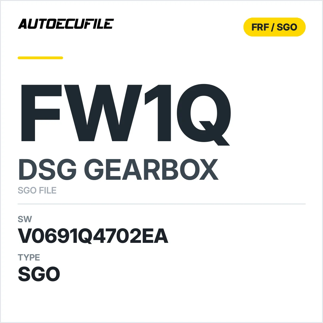 v0691q4702ea  getriebe DSG fW1q sw SGO FILE