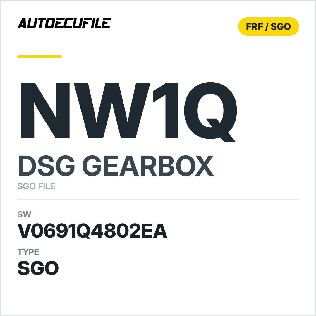 v0691q4802ea  getriebe DSG NW1q sw SGO FILE