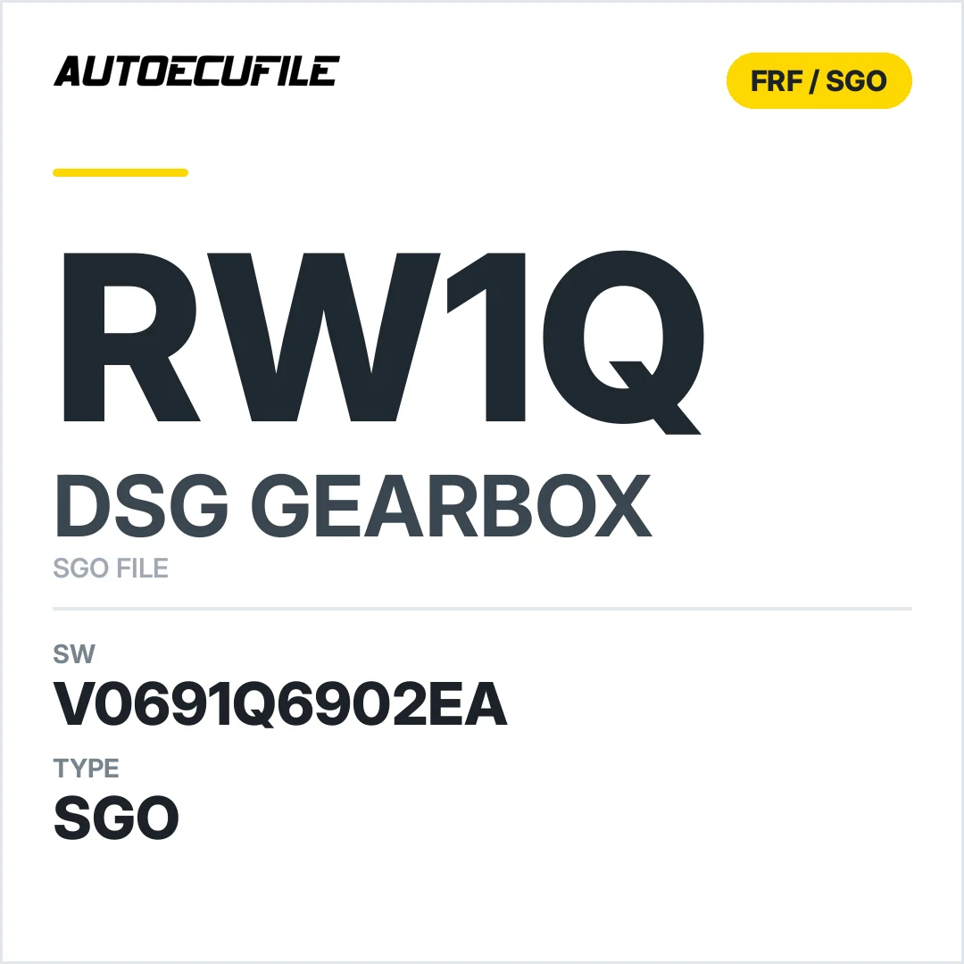 v0691q6902ea  getriebe DSG RW1q sw SGO FILE
