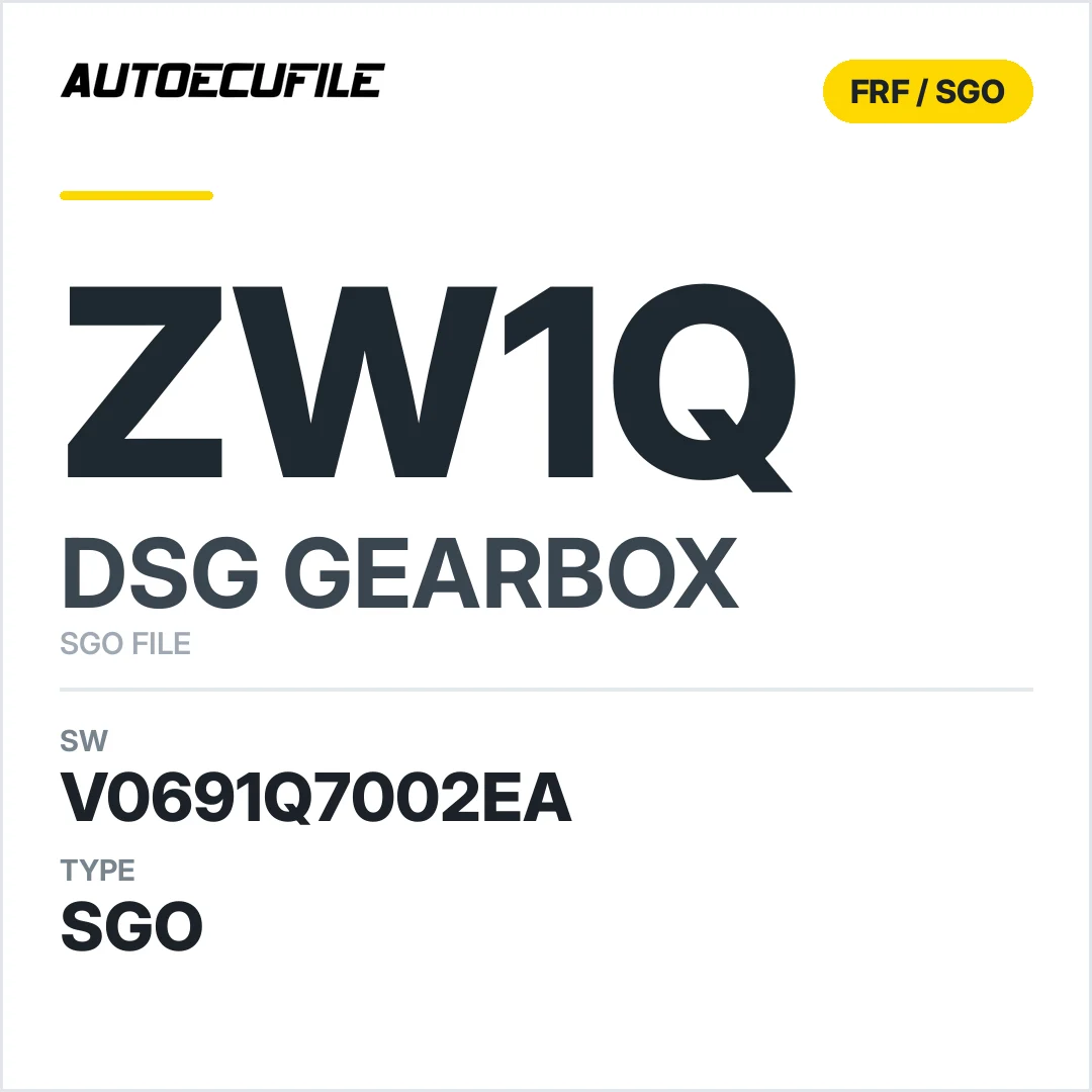 v0691q7002ea  getriebe DSG ZW1q sw SGO FILE