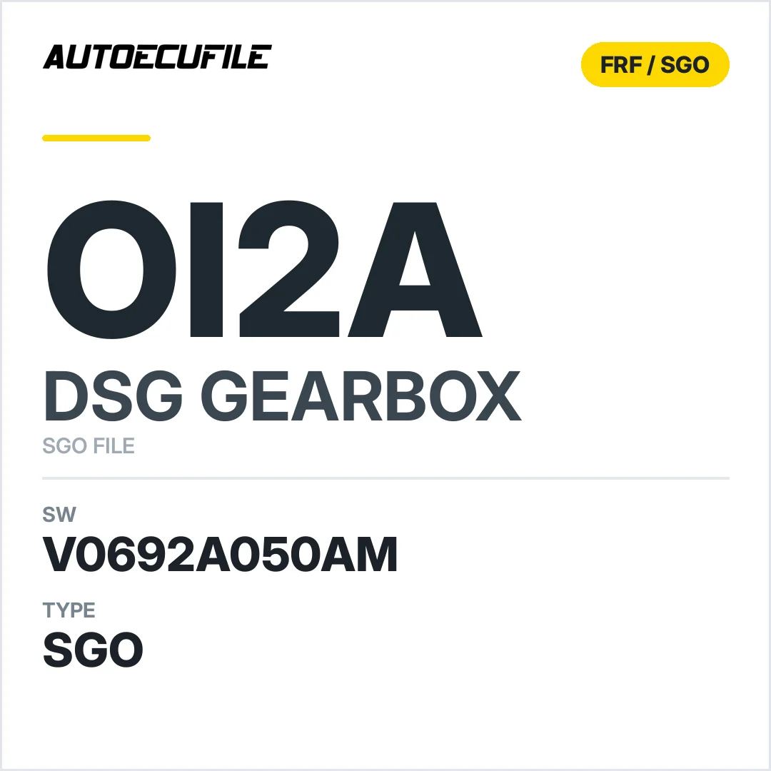 v0692a050AM   getriebe DSG OI2a sw SGO FILE