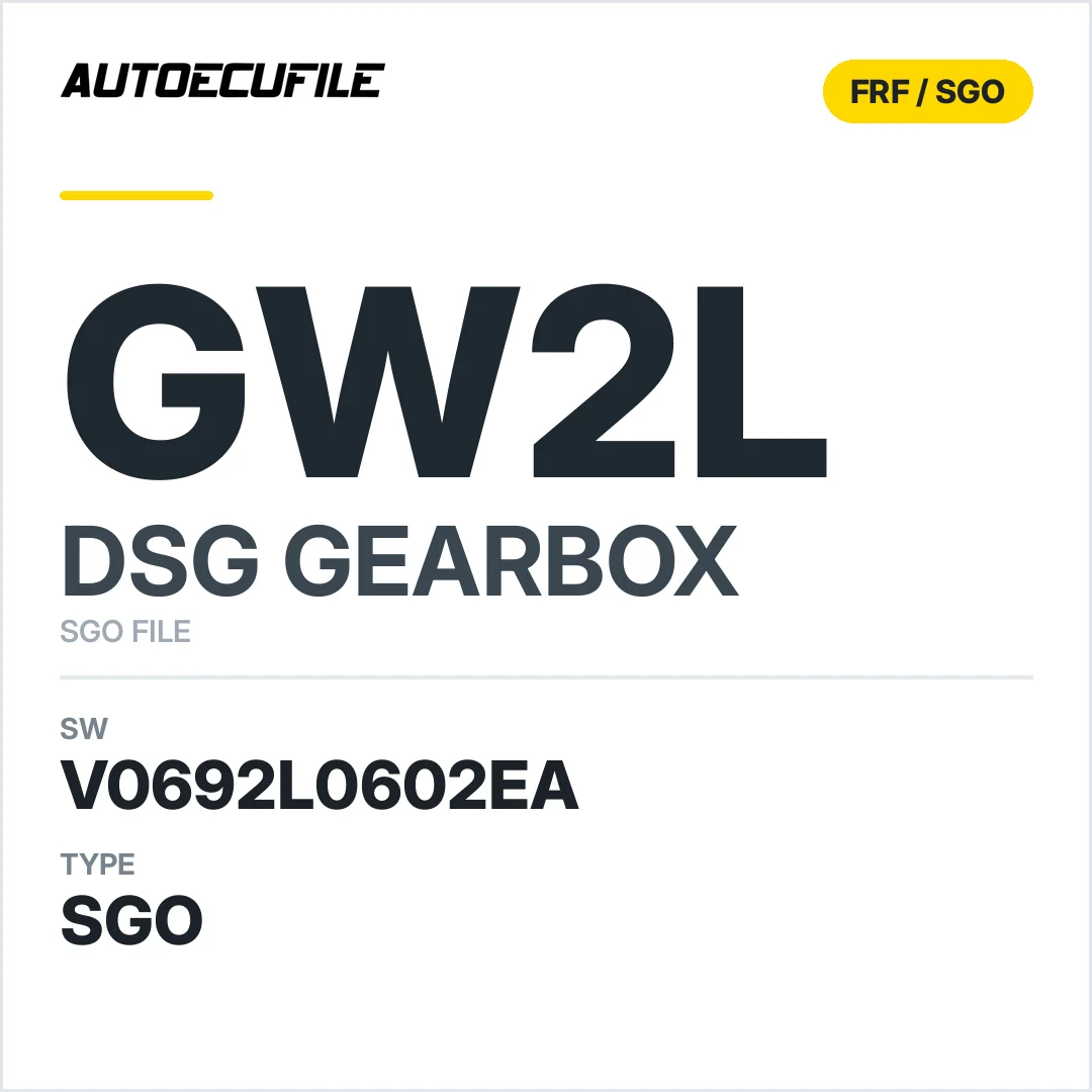 v0692l0602ea  getriebe DSG GW2l sw SGO FILE