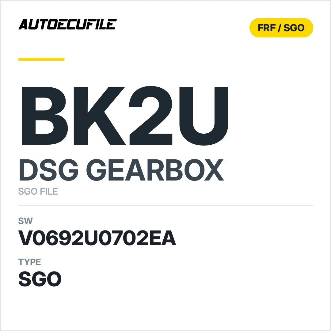 v0692u0702ea  getriebe DSG bK2u sw SGO FILE
