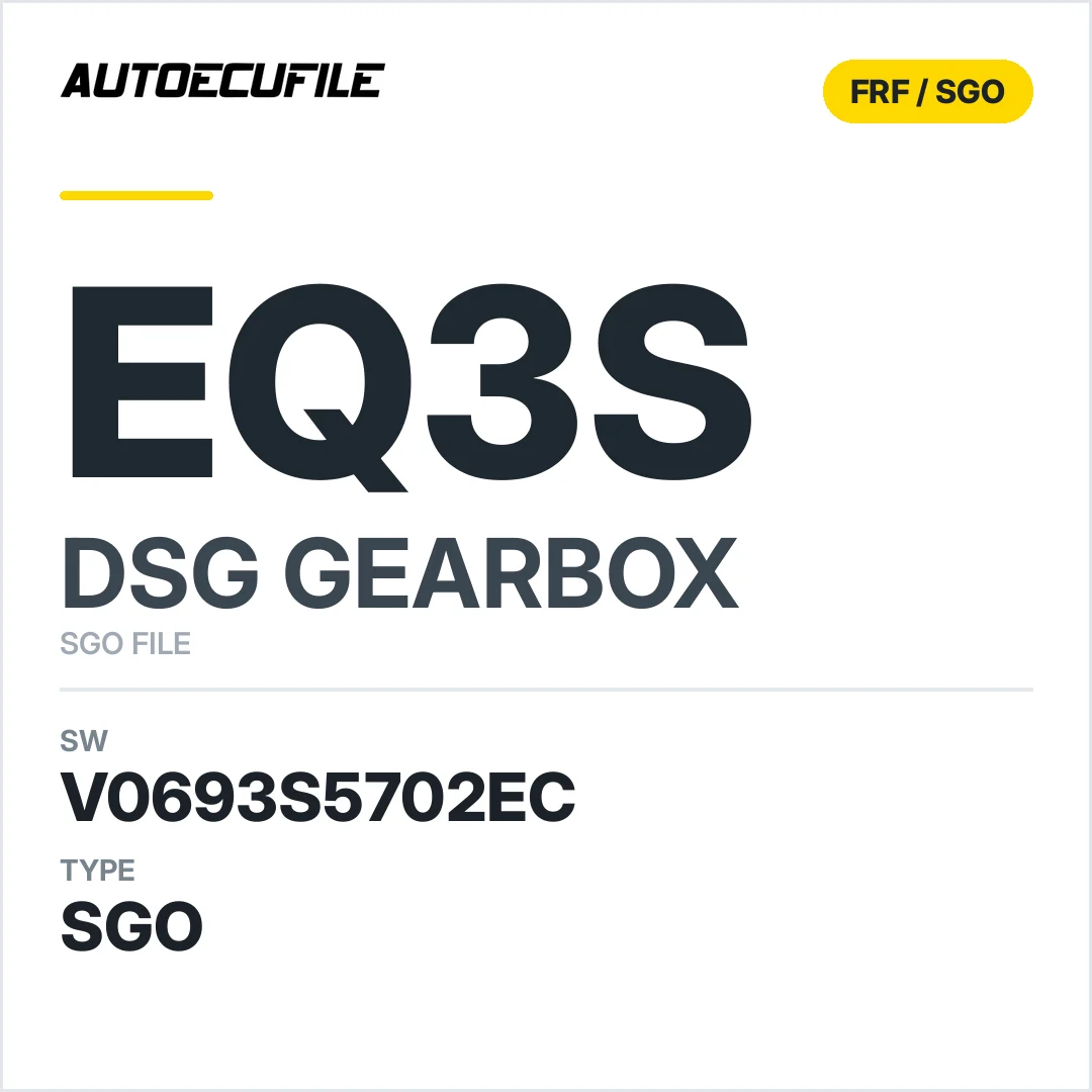 v0693s5702ec  getriebe DSG eQ3s sw SGO FILE
