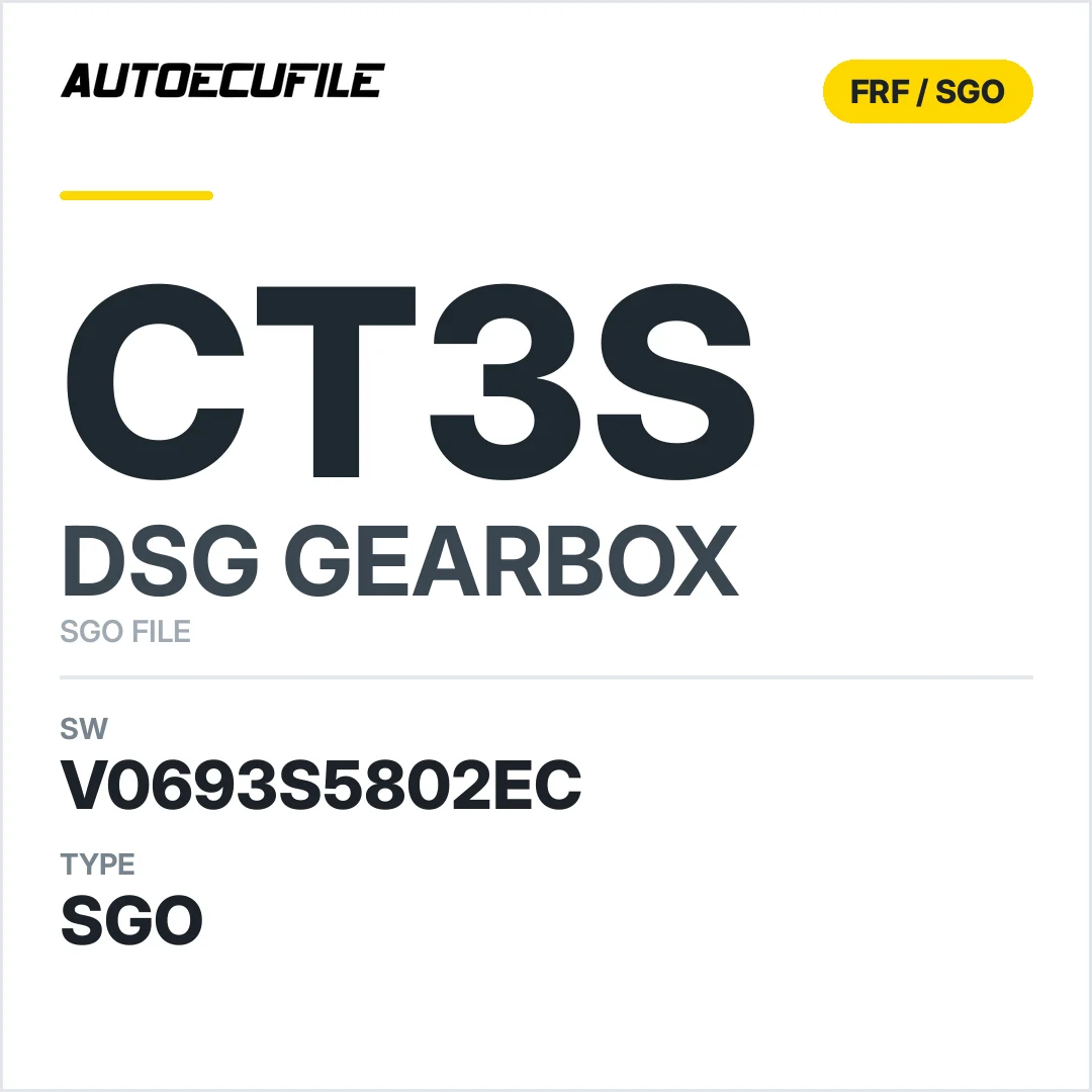 v0693s5802ec  getriebe DSG cT3s sw SGO FILE