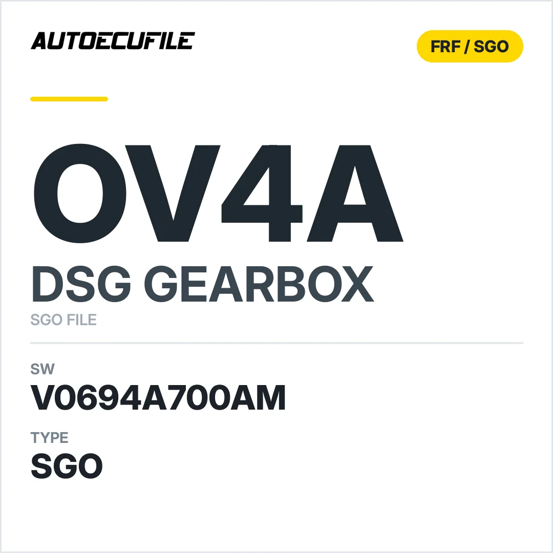 v0694a700AM   getriebe DSG OV4a sw SGO FILE