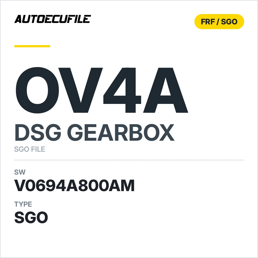 v0694a800AM   getriebe DSG OV4a sw SGO FILE