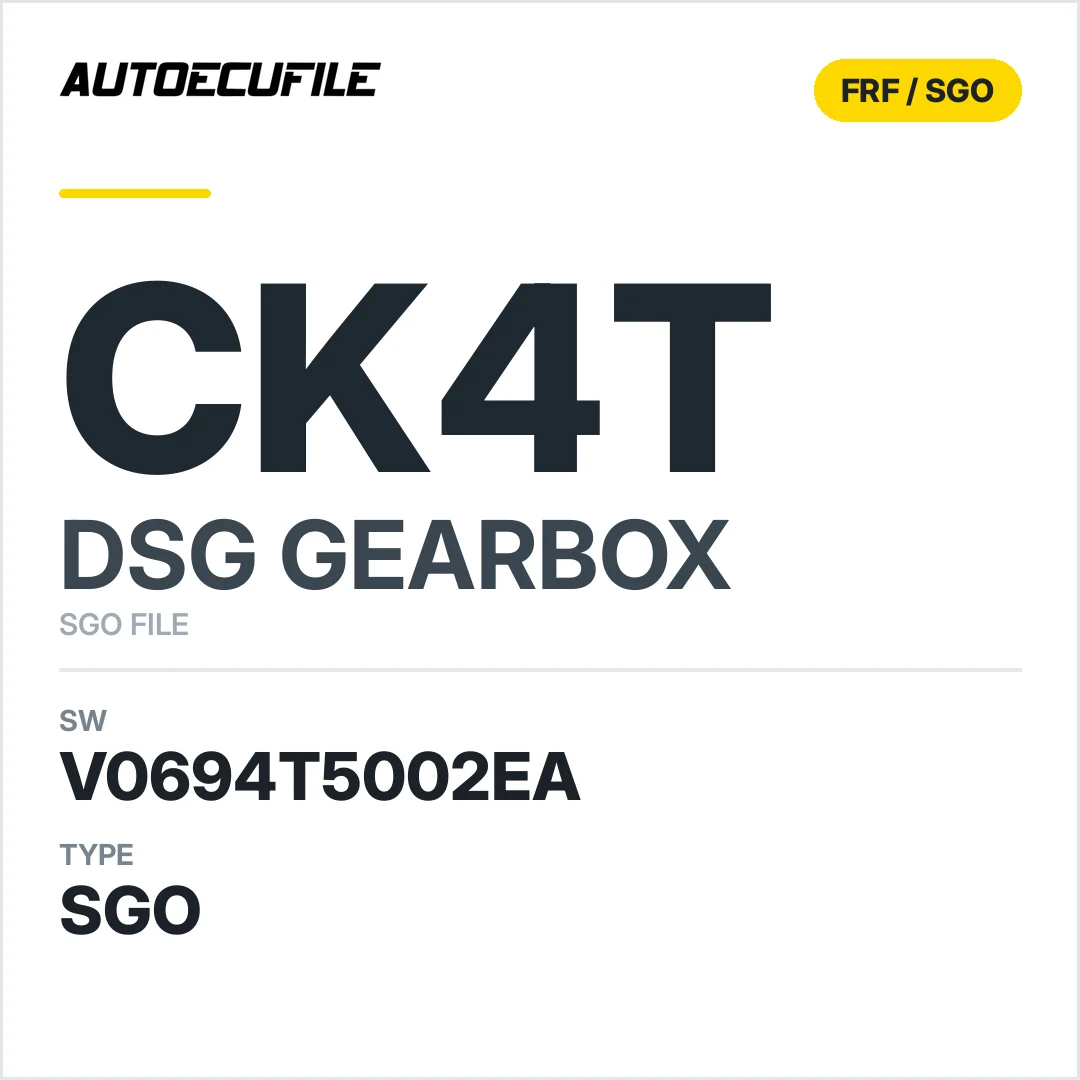 v0694t5002ea  getriebe DSG CK4t sw SGO FILE
