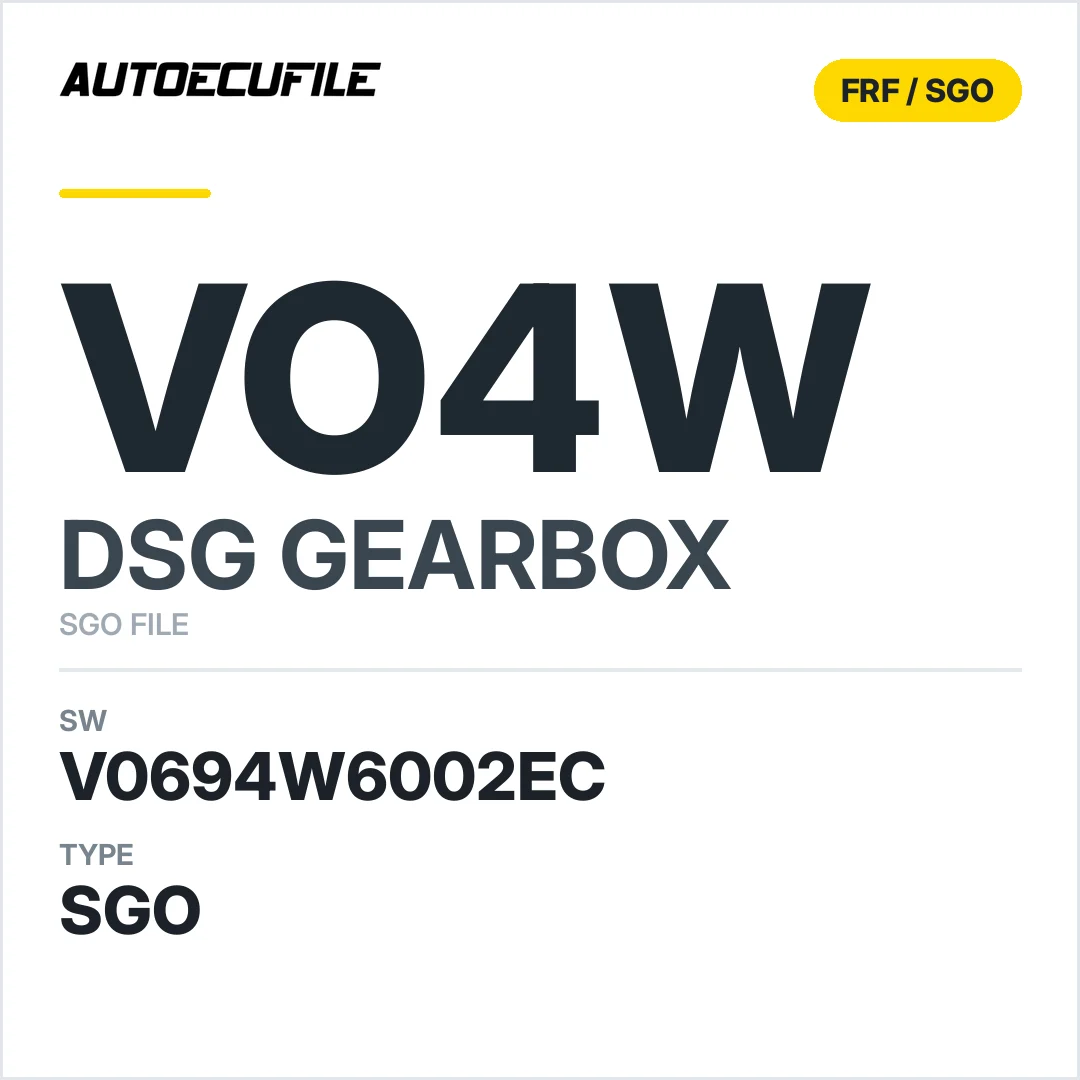 v0694w6002ec  getriebe DSG VO4w sw SGO FILE