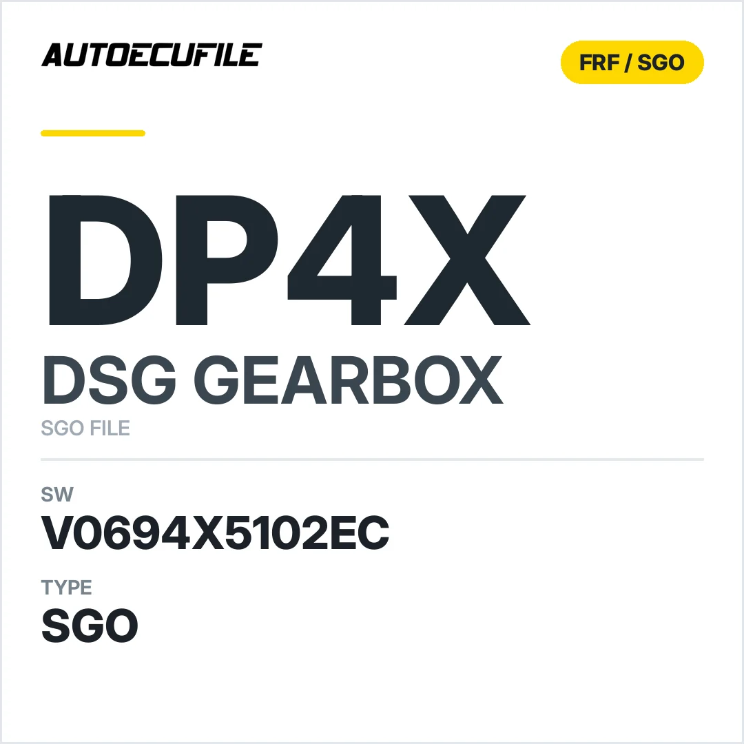 v0694x5102ec  getriebe DSG dP4x sw SGO FILE