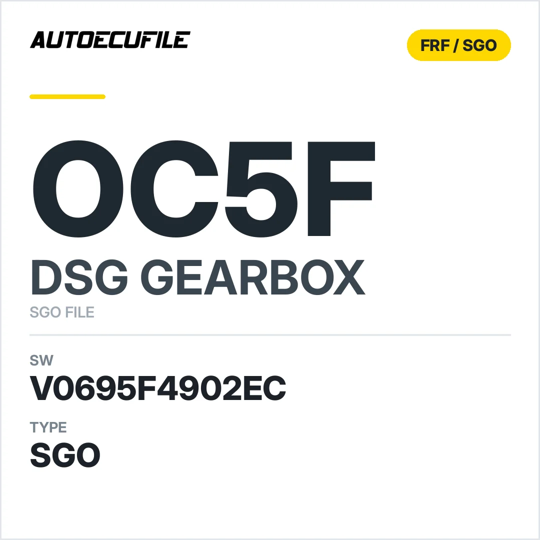 v0695f4902ec  getriebe DSG Oc5f sw SGO FILE