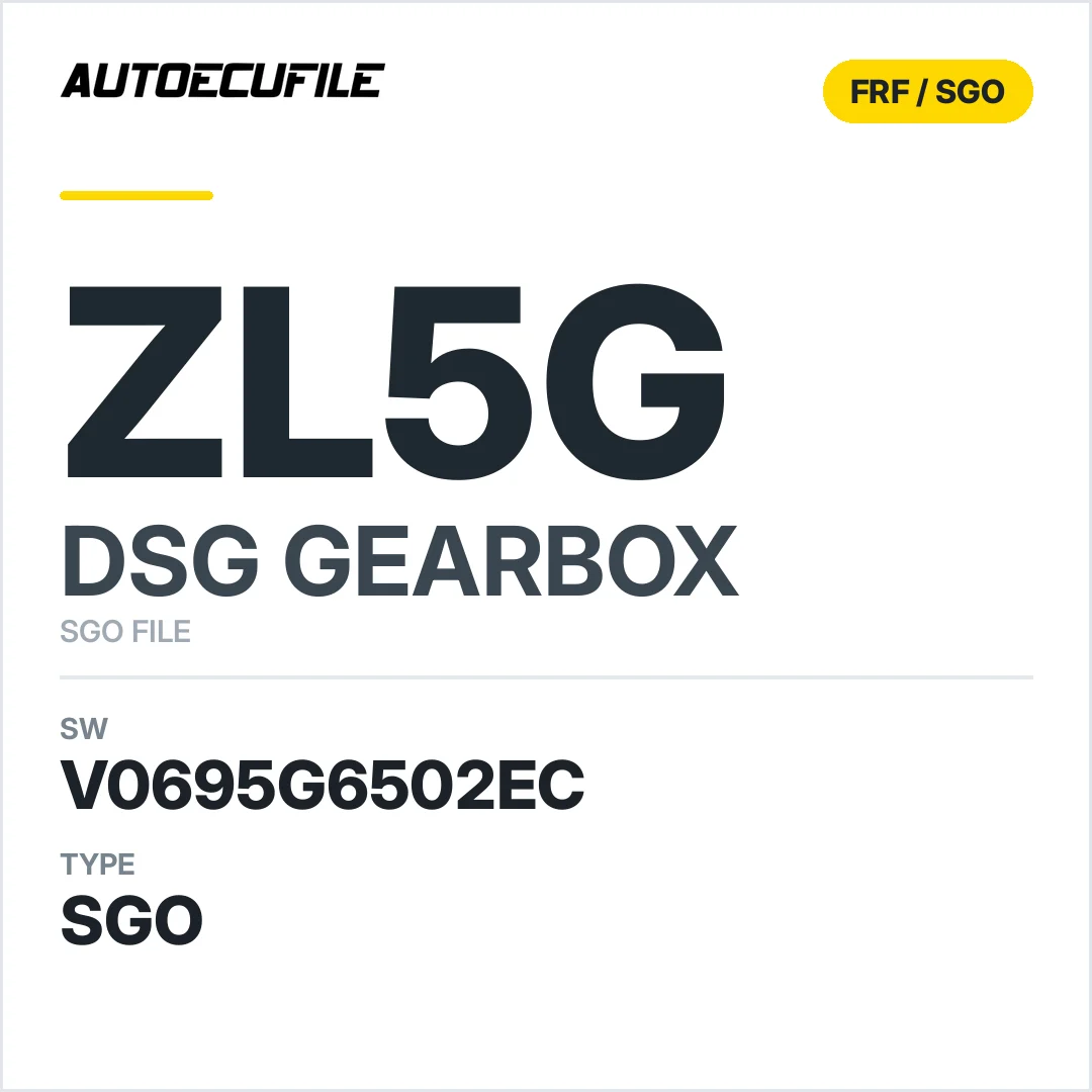 v0695g6502ec  getriebe DSG Zl5g sw SGO FILE