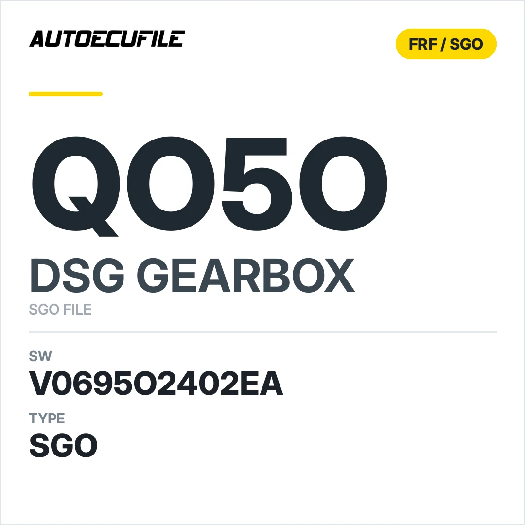 v0695O2402ea  getriebe DSG QO5O sw SGO FILE
