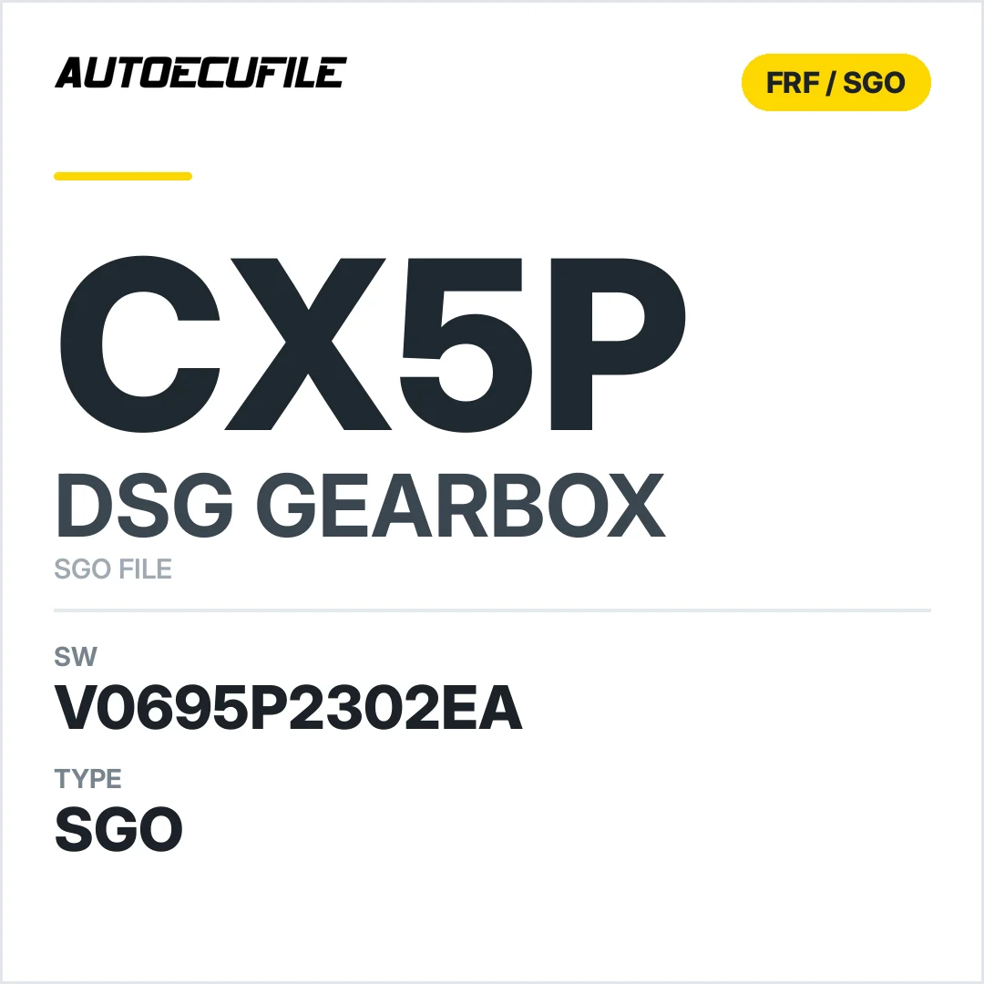 v0695P2302ea  getriebe DSG cX5P sw SGO FILE