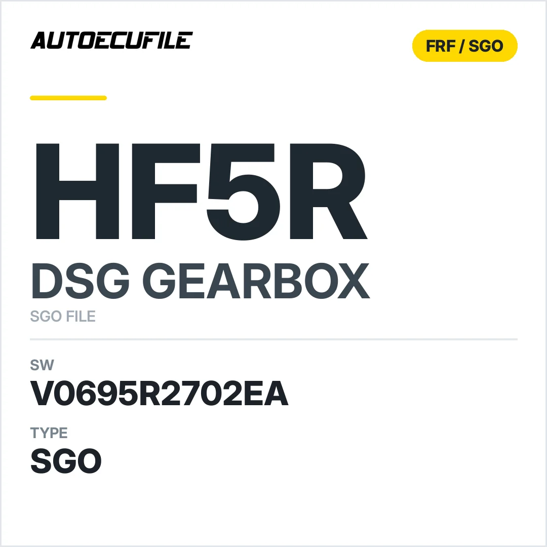 v0695R2702ea  getriebe DSG HF5R sw SGO FILE