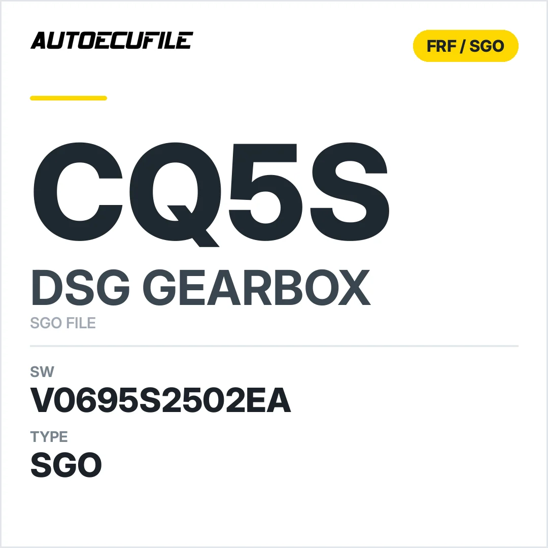 v0695S2502ea  getriebe DSG cQ5S sw SGO FILE