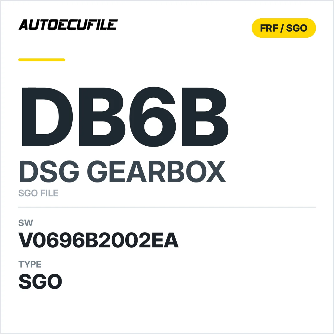 v0696B2002ea  getriebe DSG dB6B sw SGO FILE