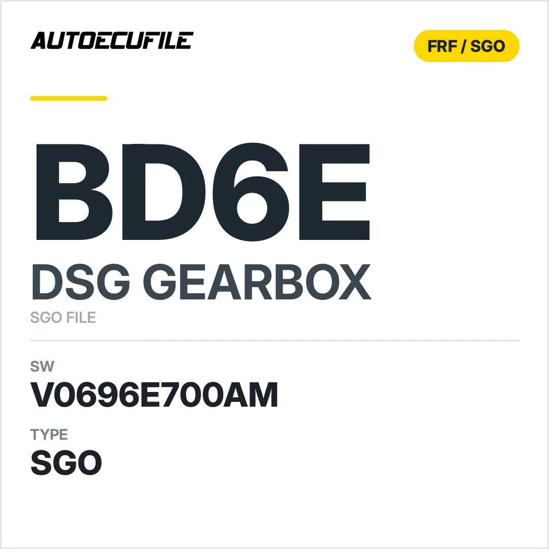 v0696e700AM   getriebe DSG bD6e sw SGO FILE