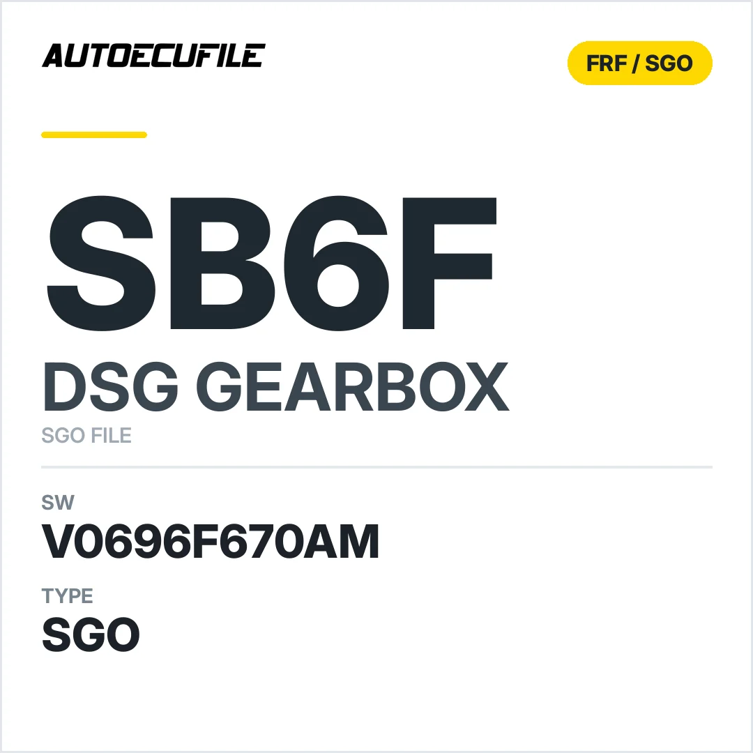 v0696f670AM   getriebe DSG sb6f sw SGO FILE