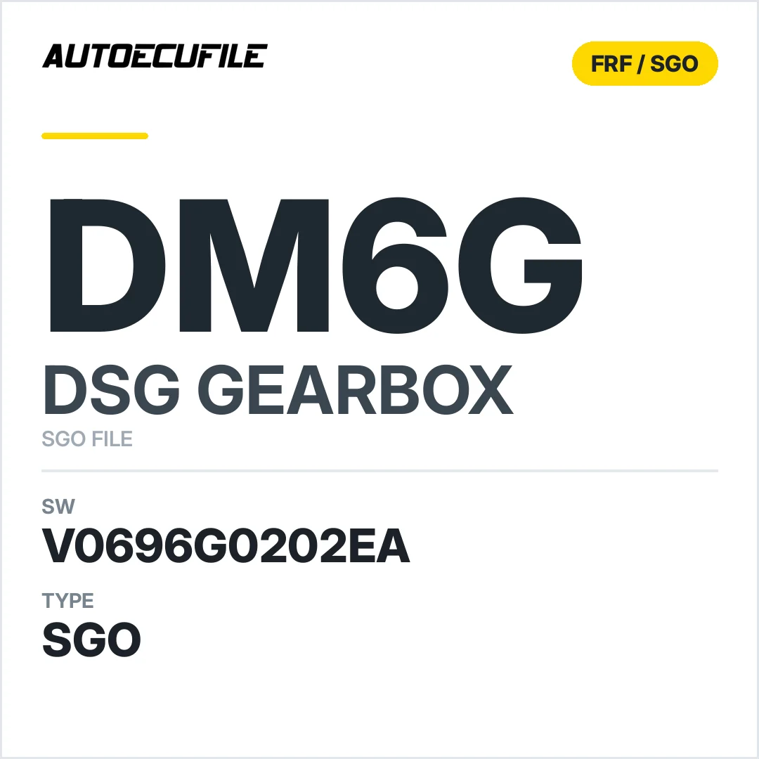 v0696G0202ea  getriebe DSG dM6G sw SGO FILE
