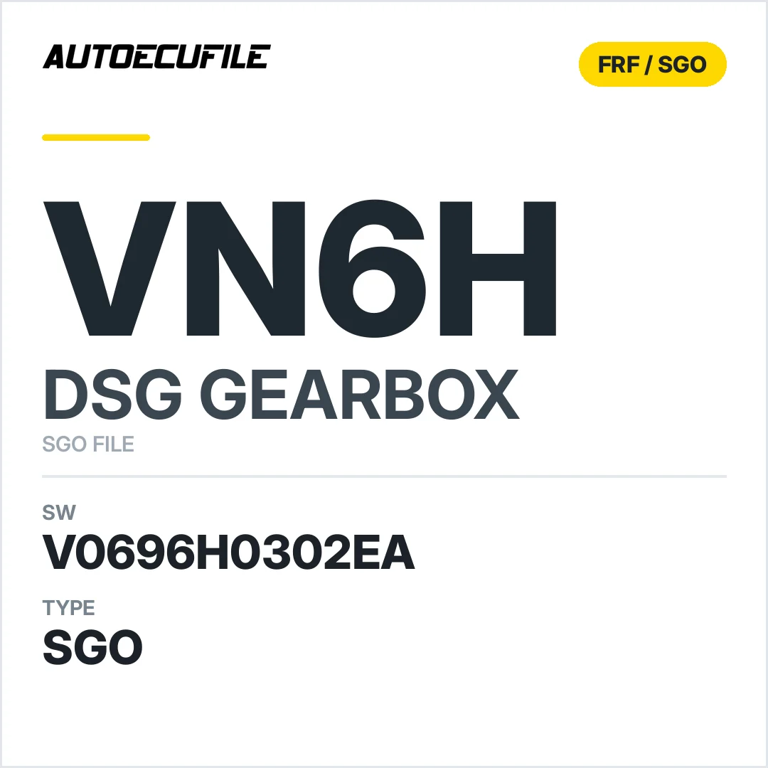v0696H0302ea  getriebe DSG VN6H sw SGO FILE