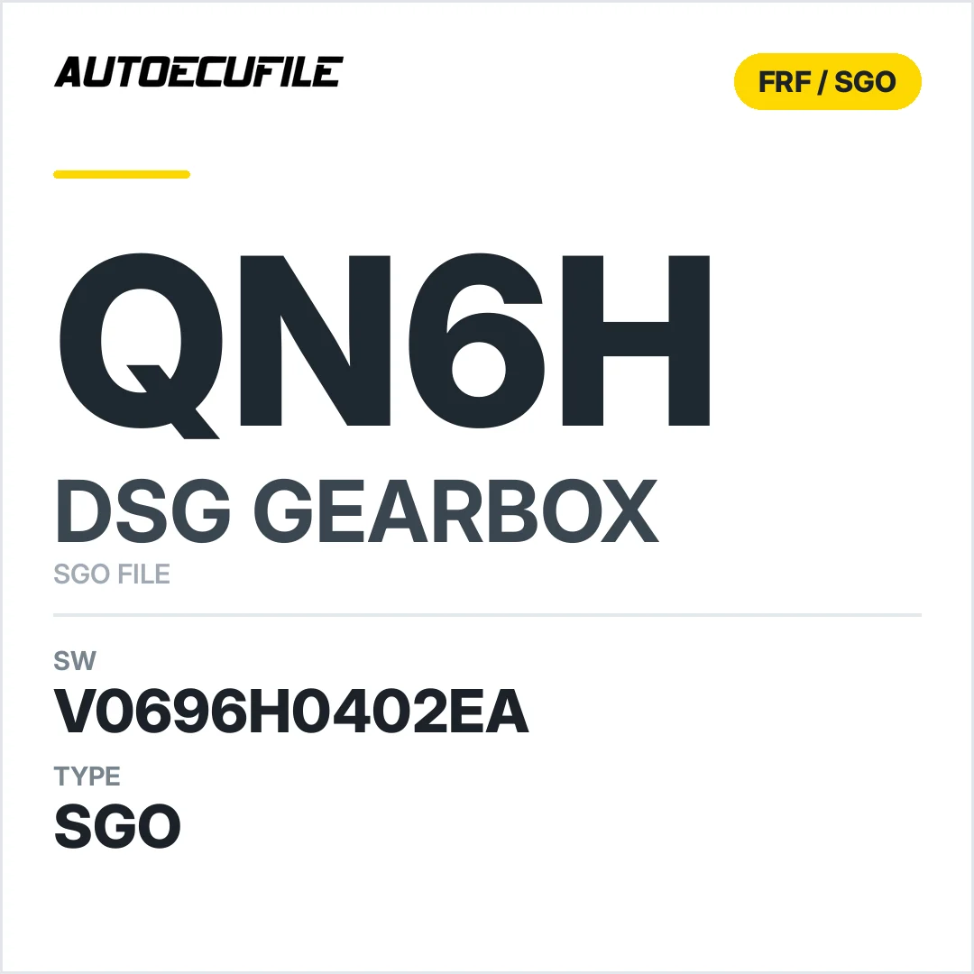 v0696H0402ea  getriebe DSG QN6H sw SGO FILE