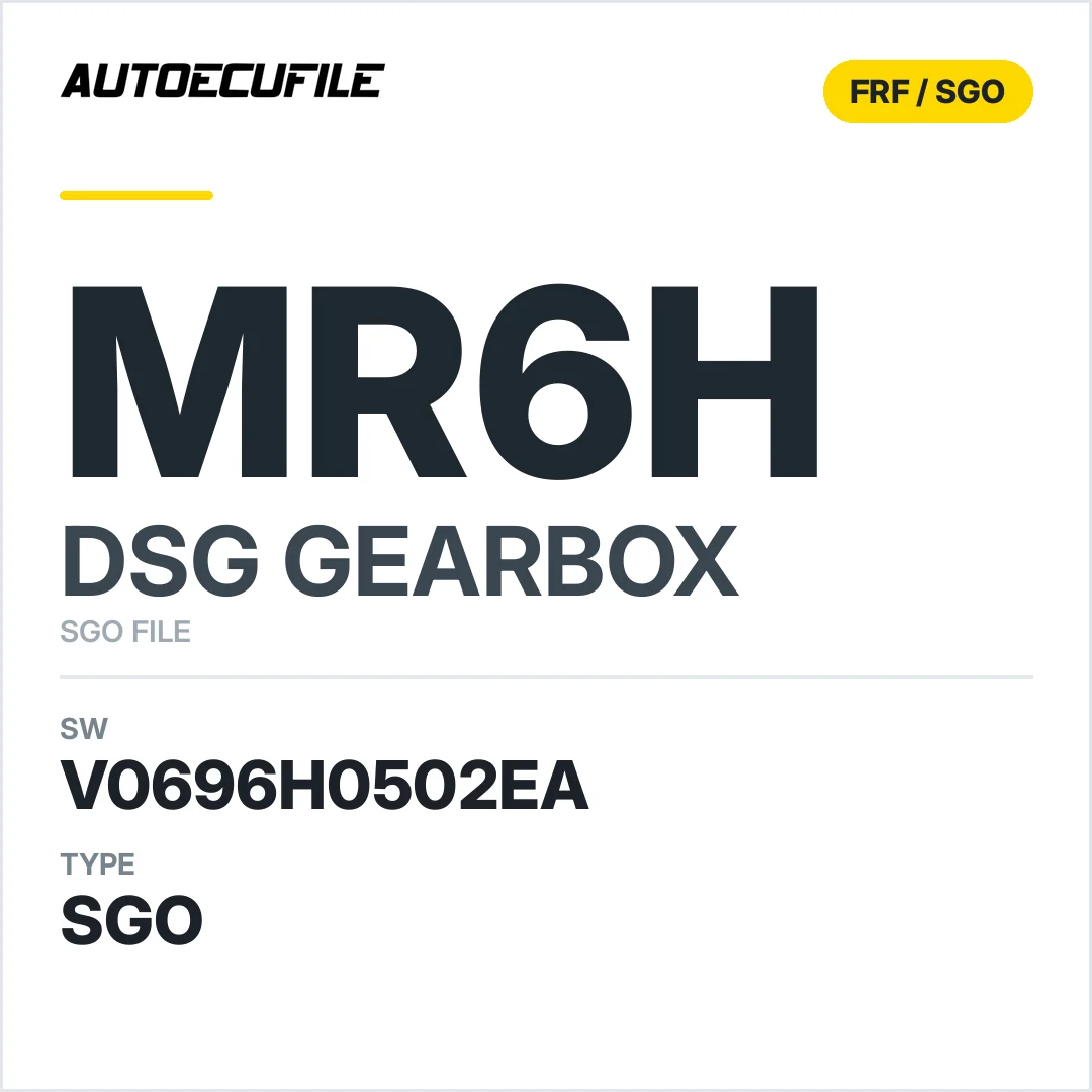 v0696H0502ea  getriebe DSG MR6H sw SGO FILE
