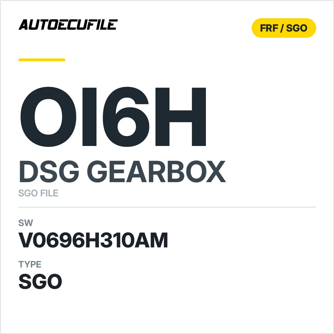 v0696h310AM   getriebe DSG OI6h sw SGO FILE
