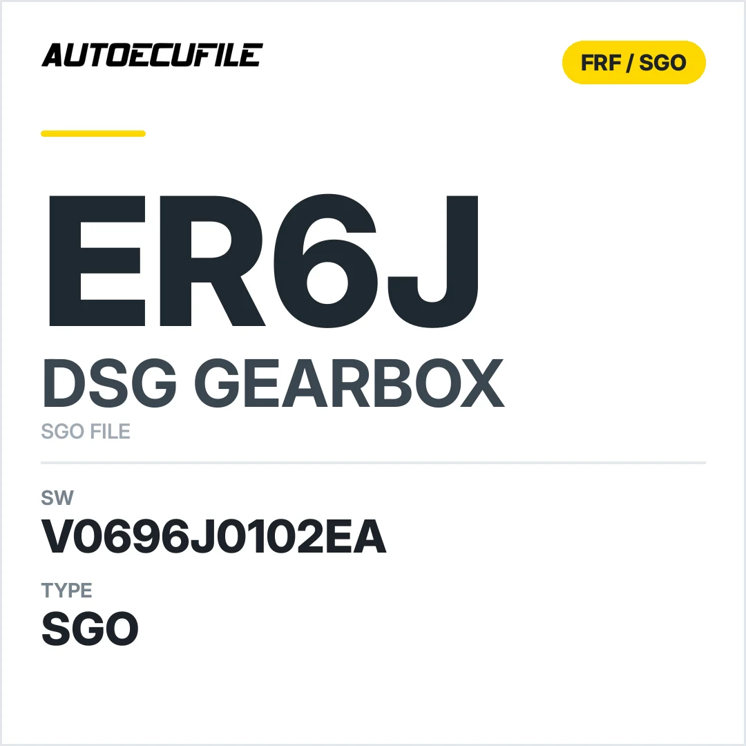v0696J0102ea  getriebe DSG ER6J sw SGO FILE