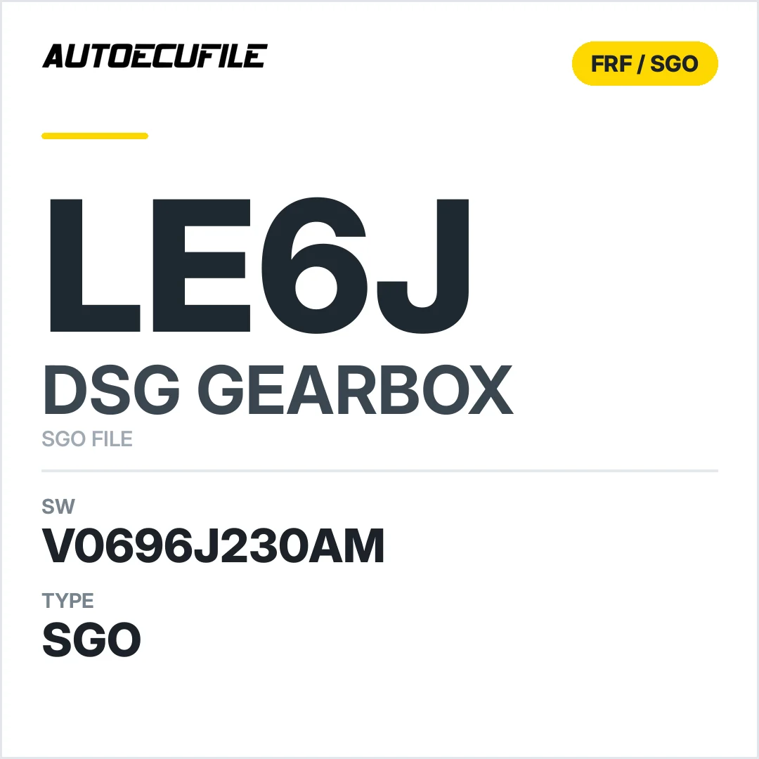 v0696j230AM   getriebe DSG LE6j sw SGO FILE