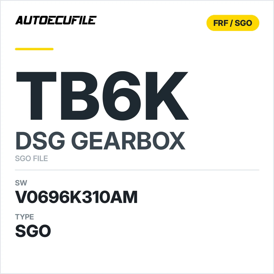 v0696k310AM   getriebe DSG tb6k sw SGO FILE