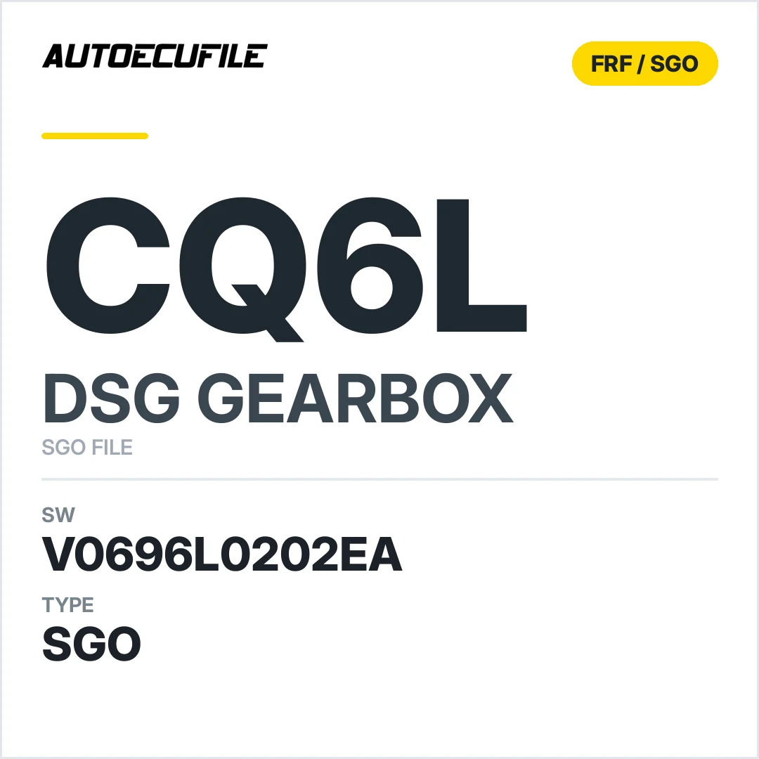 v0696L0202ea  getriebe DSG cQ6L sw SGO FILE