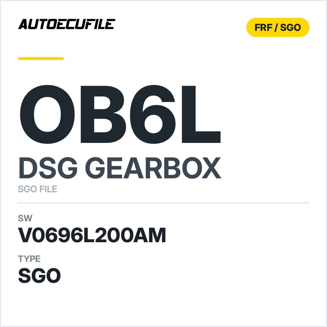 v0696l200AM   getriebe DSG Ob6l sw SGO FILE