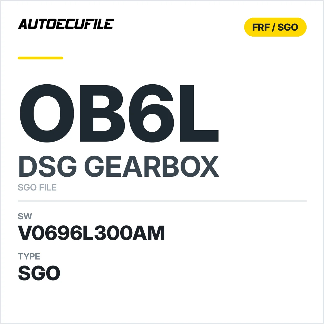 v0696l300AM   getriebe DSG Ob6l sw SGO FILE
