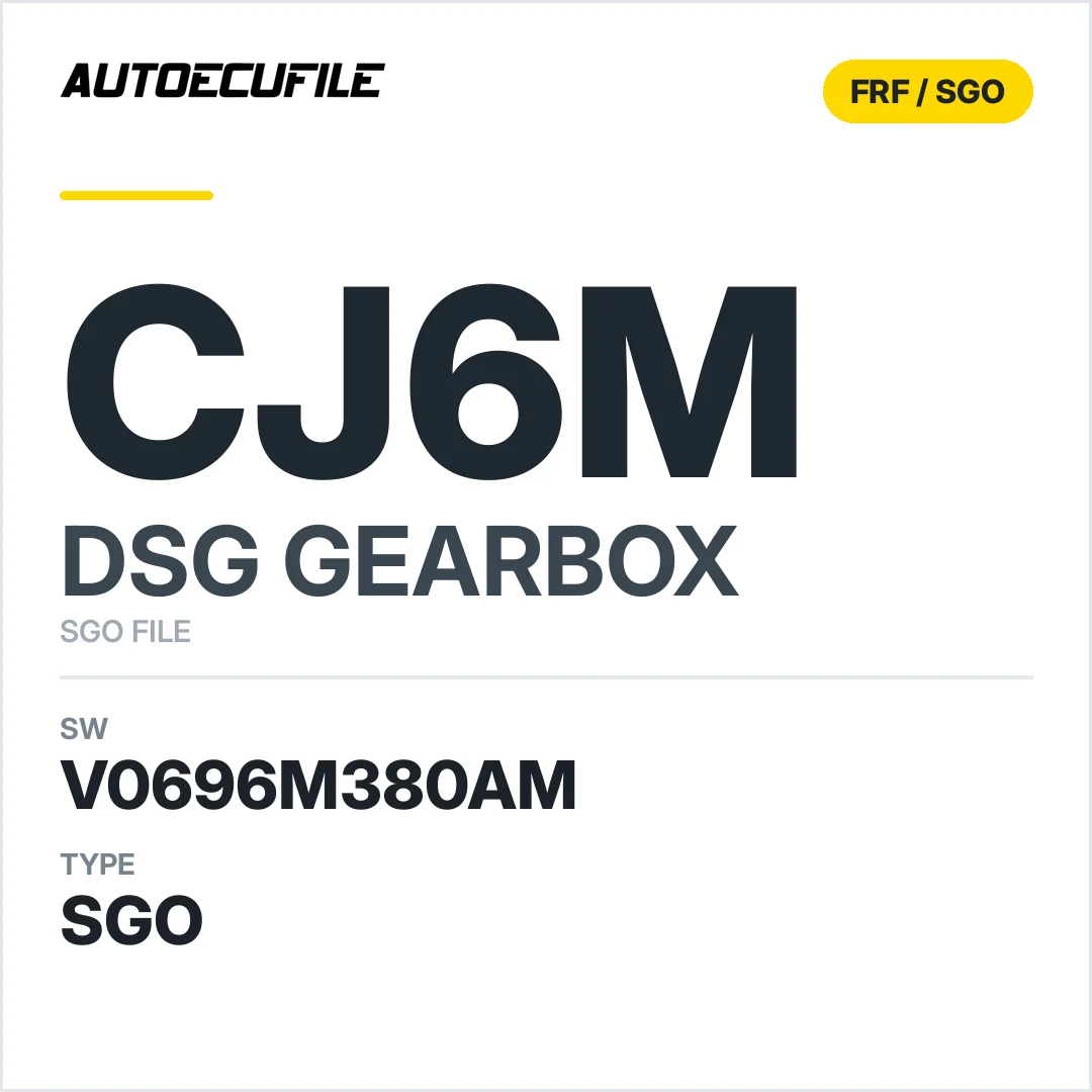v0696m380AM   getriebe DSG cJ6m sw SGO FILE