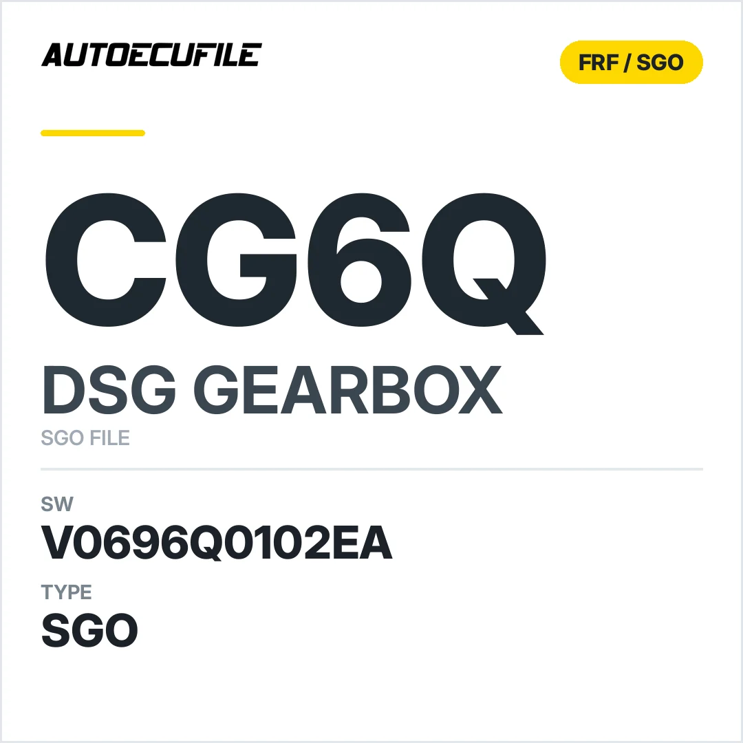 v0696Q0102ea  getriebe DSG CG6Q sw SGO FILE