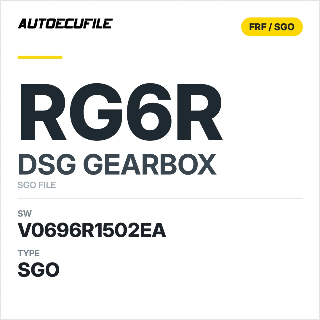 v0696R1502ea  getriebe DSG RG6R par SGO FILE