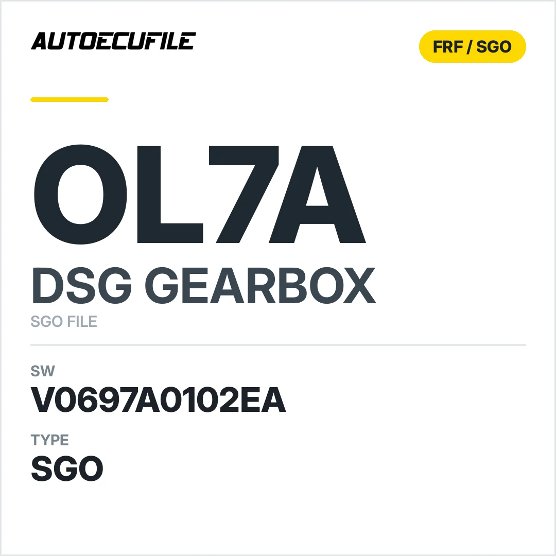v0697A0102ea  getriebe DSG OL7A sw SGO FILE