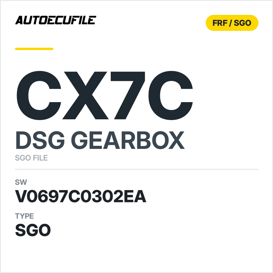 v0697C0302ea  getriebe DSG CX7C sw SGO FILE