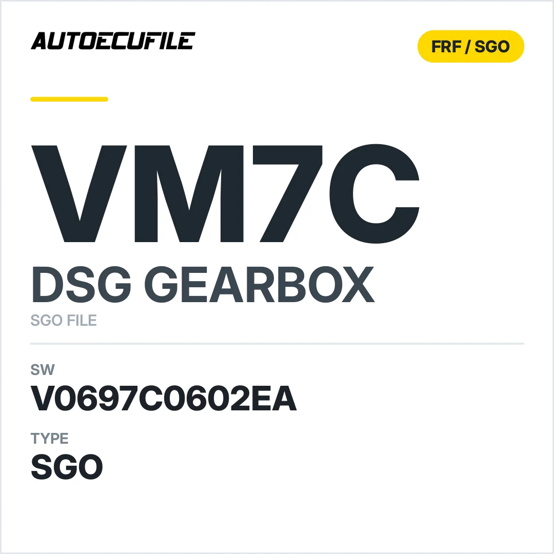 v0697C0602ea  getriebe DSG VM7C sw SGO FILE