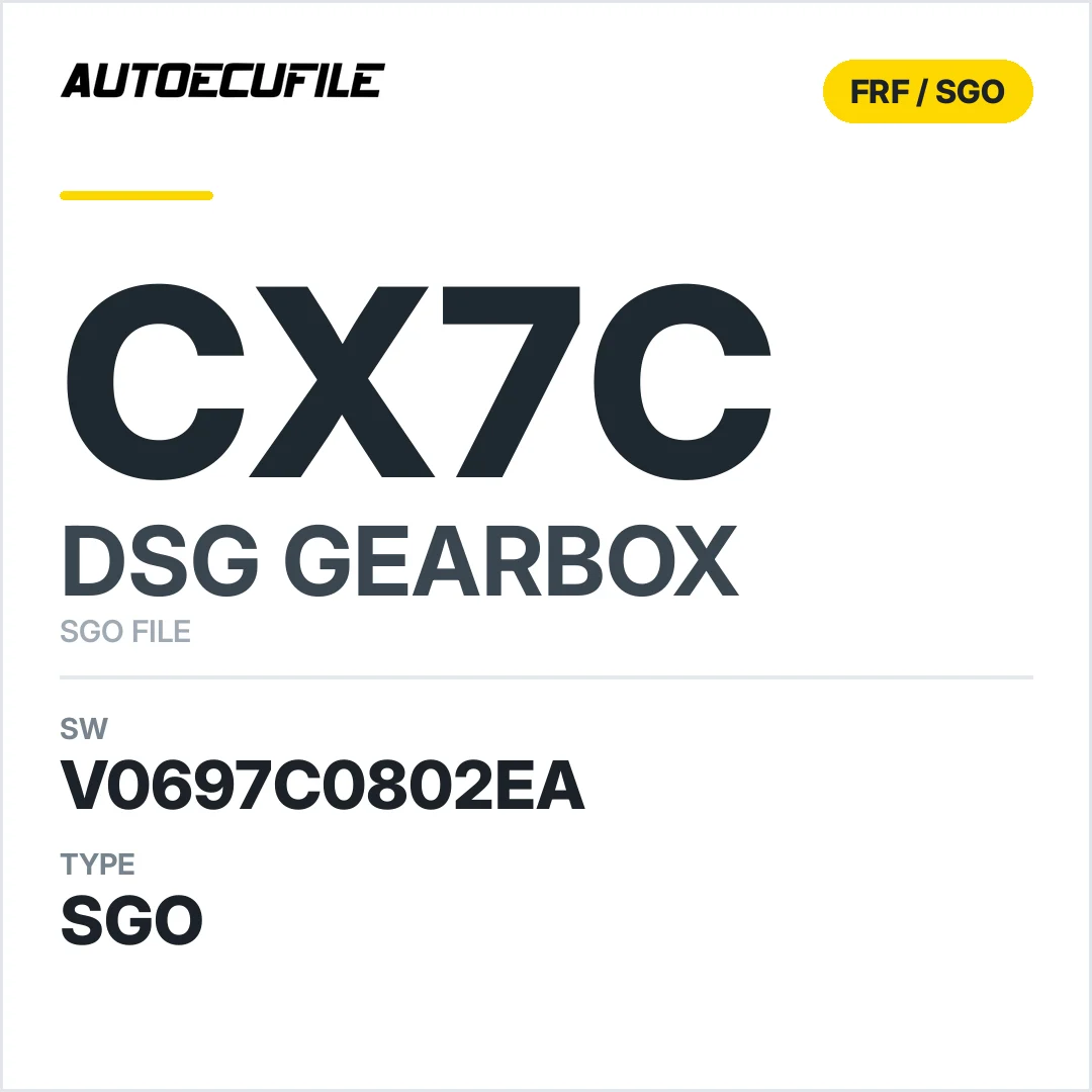v0697C0802ea  getriebe DSG cX7C sw SGO FILE